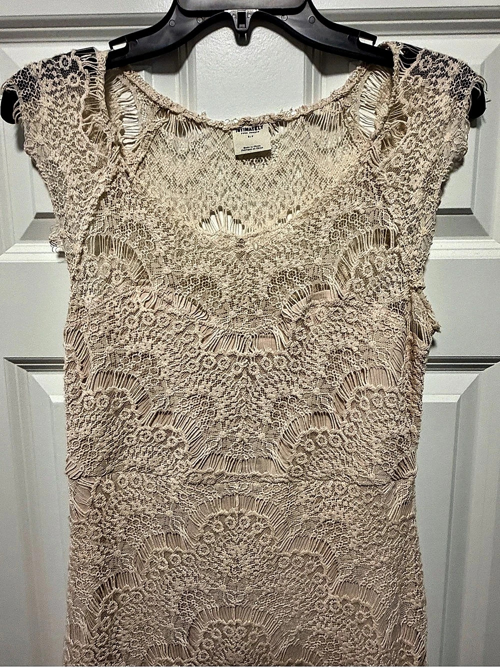 Intimately Free People Lace Midi Nude Dress
